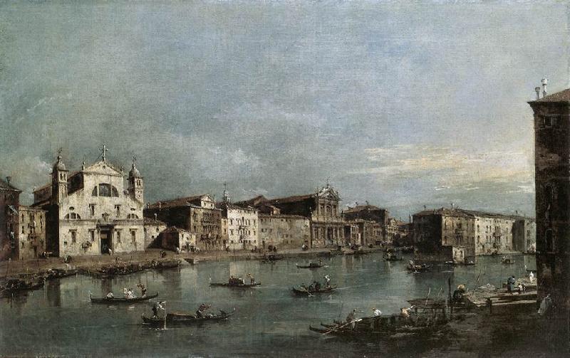 GUARDI, Francesco The Grand Canal with Santa Lucia and the Scalzi dfh Norge oil painting art